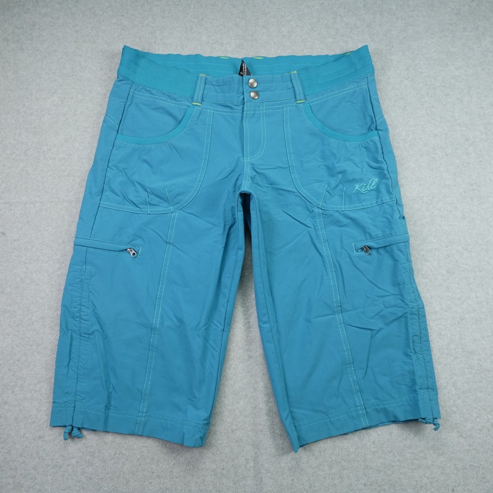 Kuhl Capri Pants Womens 6 Blue Mova Cargo Outdoor Hiking Shorts 14656